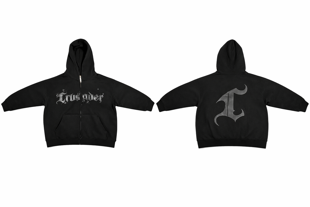 All Black Crusader Zip up
