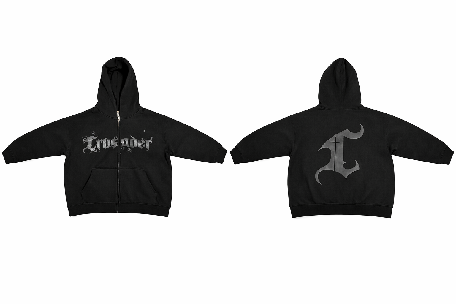 All Black Crusader Zip up